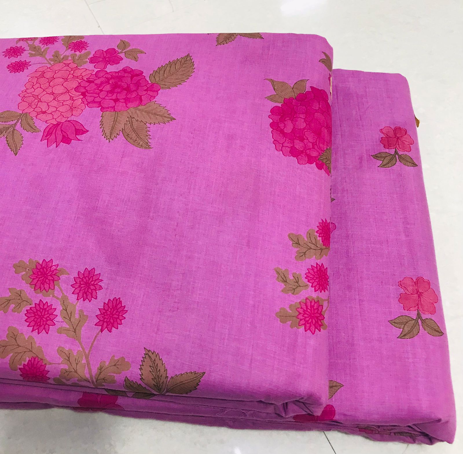 Traditional Hand block print Cotton top and bottom set (2PCYS27)