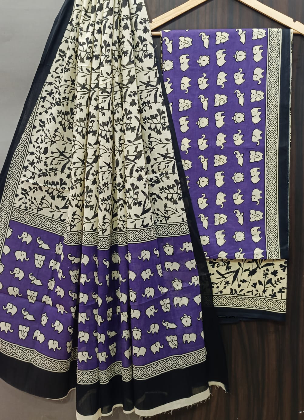EXCLUSIVE HAND BLOCK PRINT PURE COTTON SUIT WITH COTTO MULMUL DUPATTA (MALYS257)