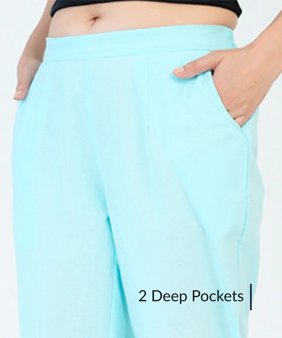 Sky Blue Cotton Pant (SAYS015)