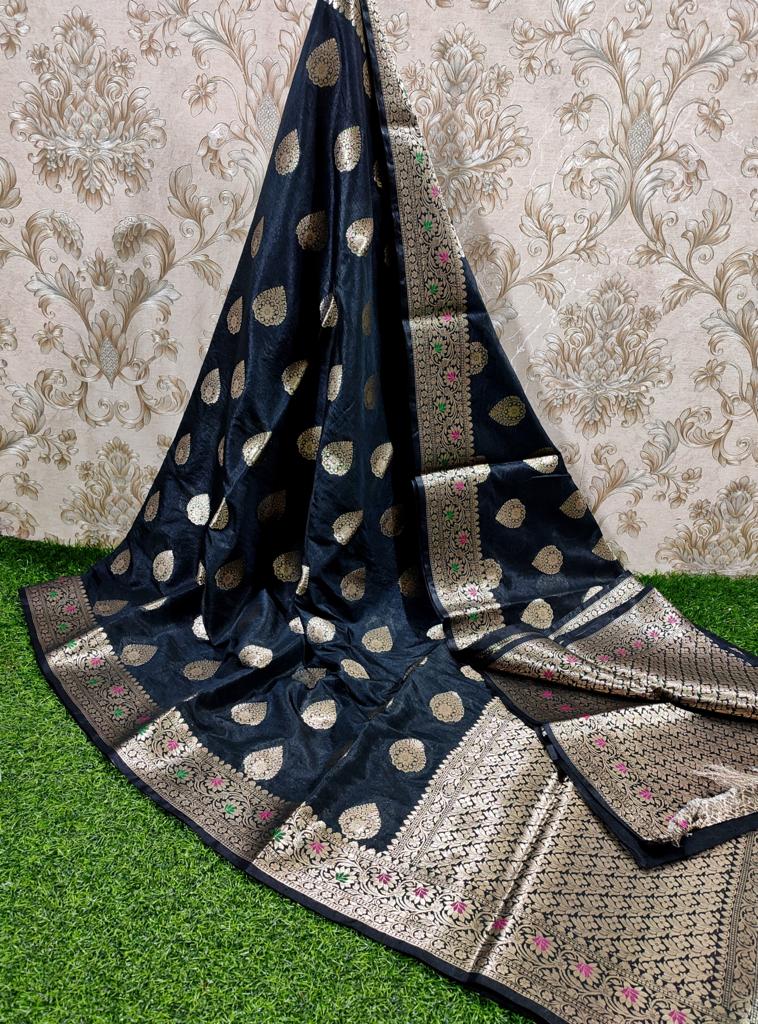 TRADITIONAL BANARASI CHIFFON TAASHPHA SILK SAREE (BCSSYS02)