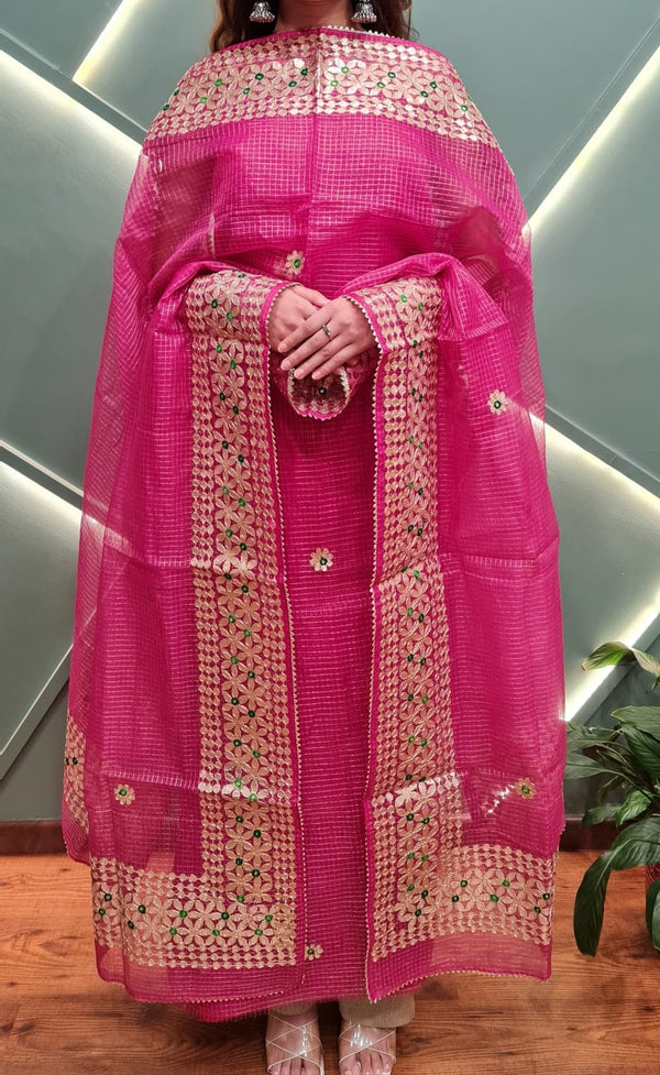 YUVI STYLE FULL KOTA DORIYA TOP AND DUPTTA SUIT SET (FKDYS58)