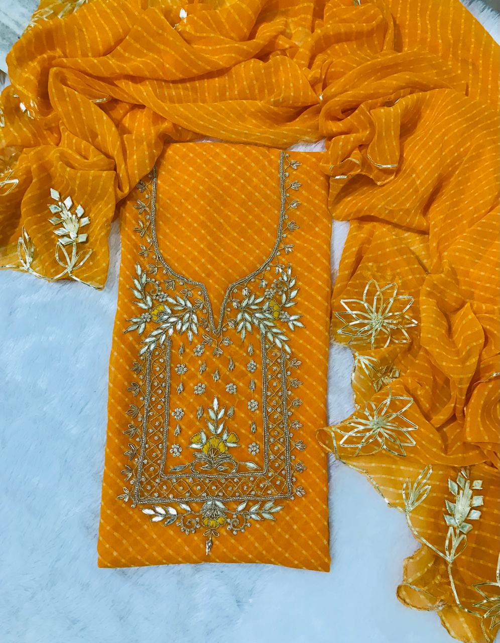 Premium Georgette fabric kurta with zardogi handwork ( GBT22)