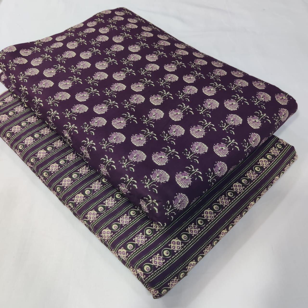TRADITIONAL HAND BLOCK PRINT COTTON TOP AND BOTTOM SET (2PCYS144)