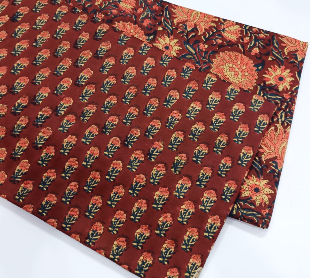 Hand block print Cotton top and bottom set (2PCYS53)