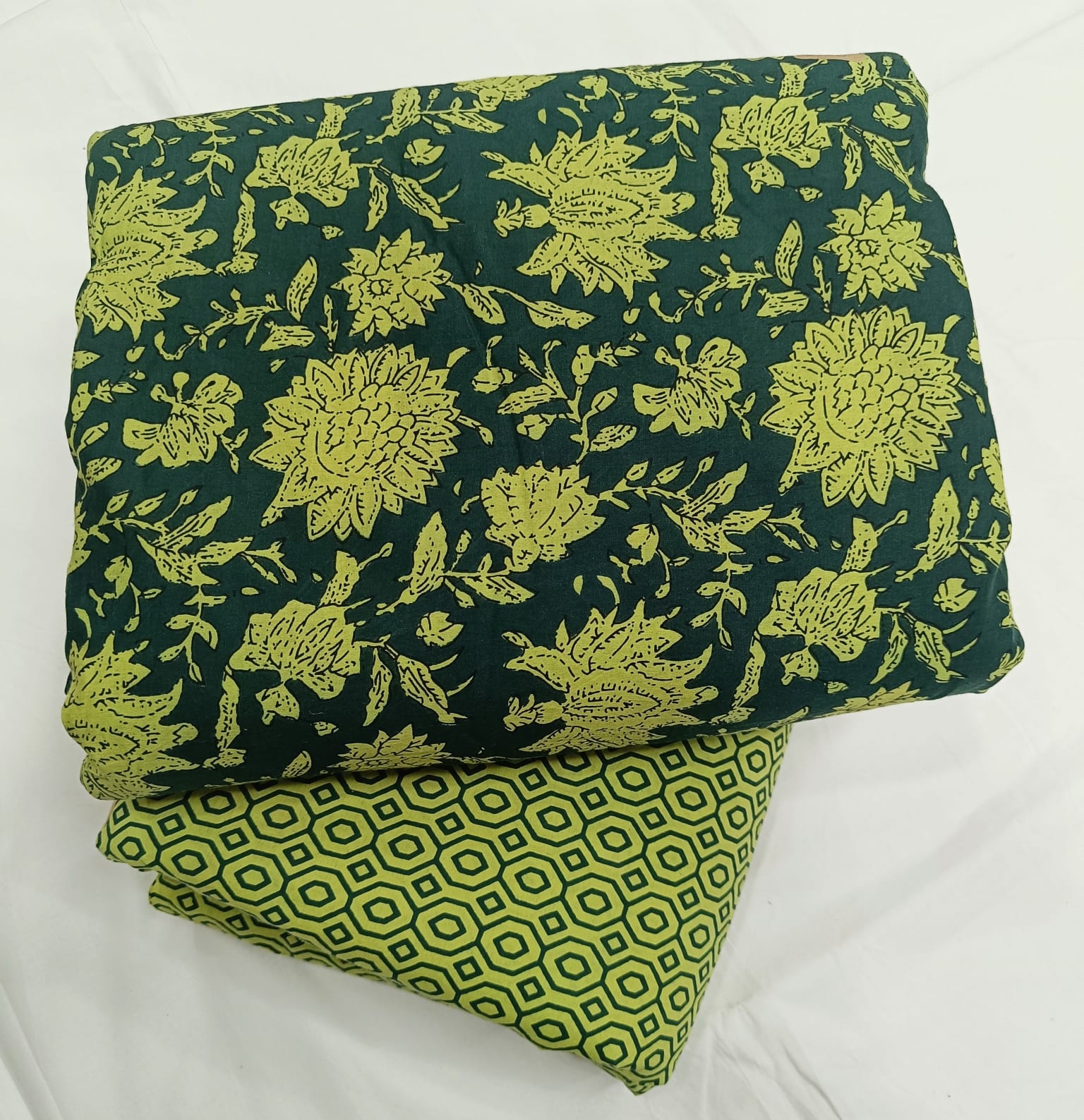 Bagru Hand block print Cotton top and bottom set (2PCYS09)