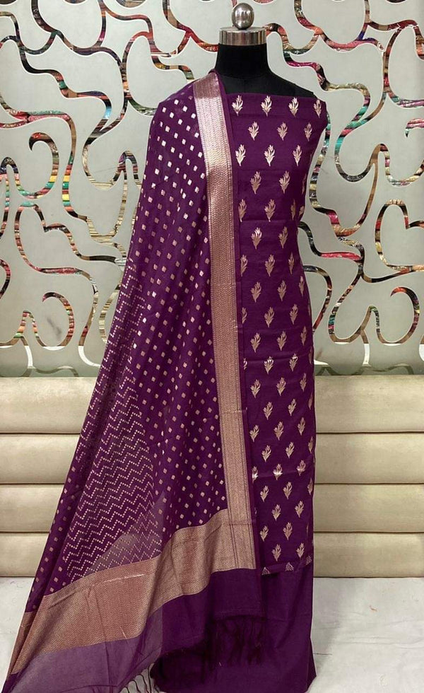 Exclusive Banarasi Pure Chanderi Silk Suit (BPCYS01)