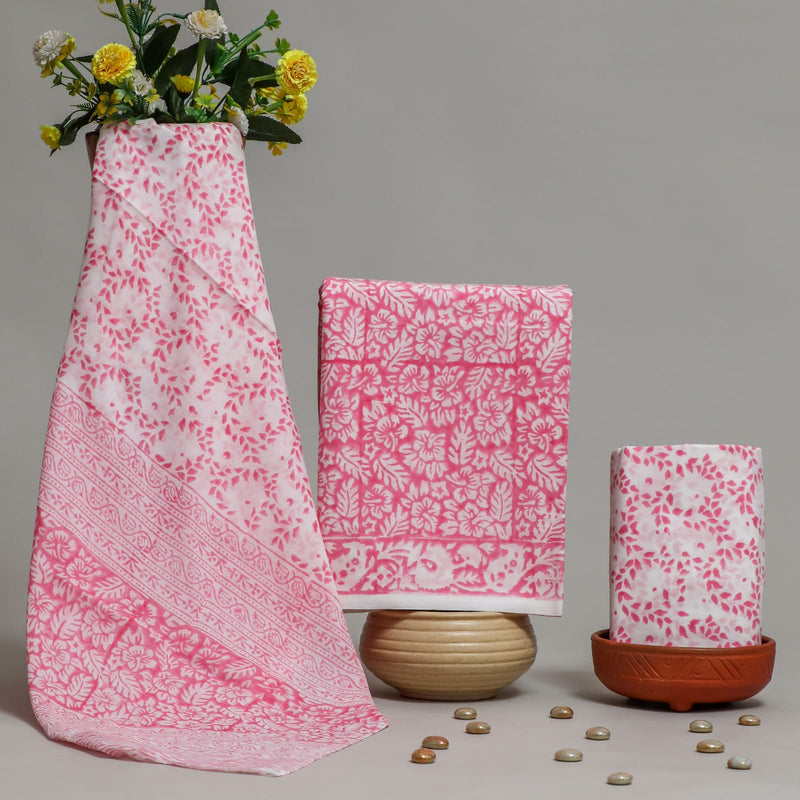 EXCLUSIVE HAND BLOCK PRINT PURE COTTON SUIT WITH MULMUL DUPATTA (MALYS289)