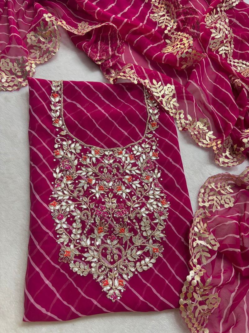 Premium Georgette fabric kurta with zardogi handwork (GBT07)