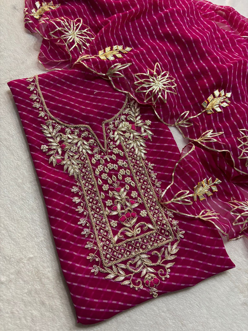 Premium Georgette fabric kurta with zardogi handwork (GBT10)