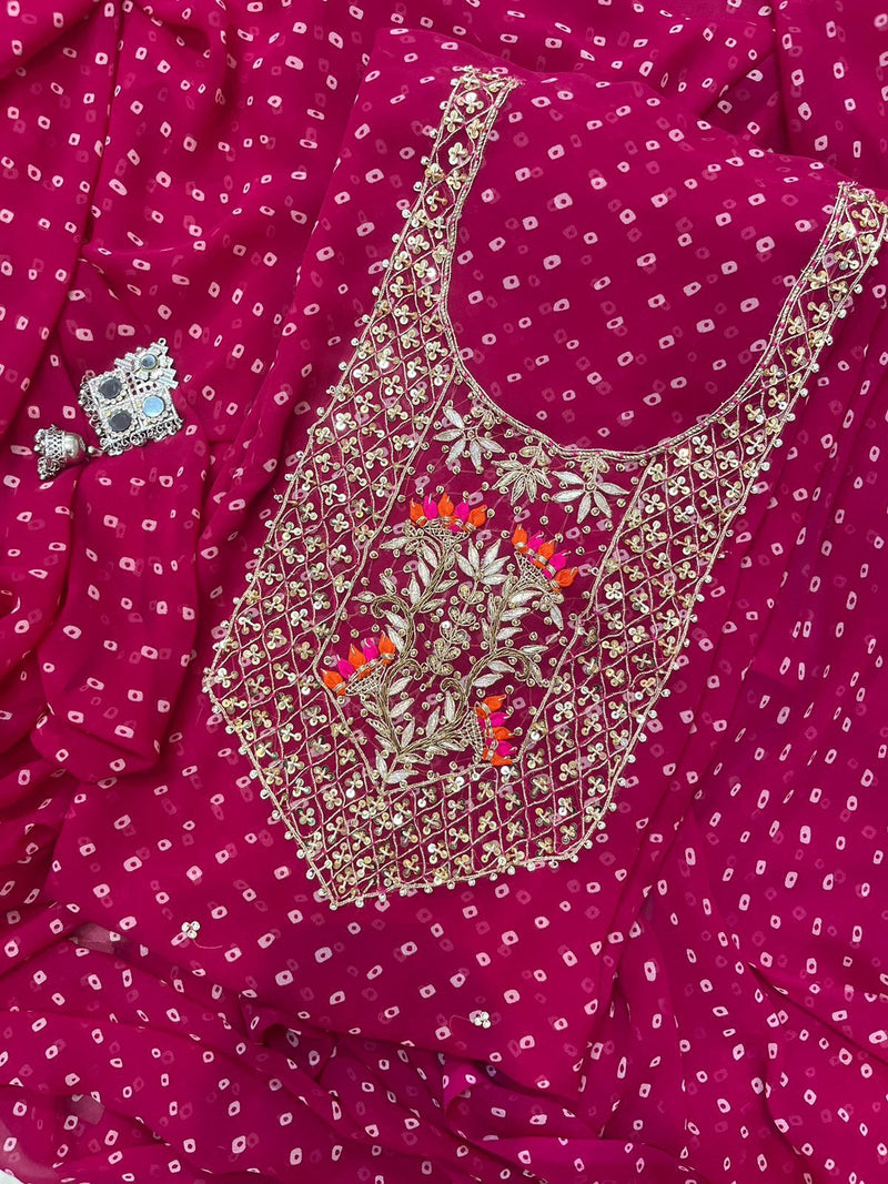 Premium Georgette fabric kurta with zardogi handwork ( GBT013)