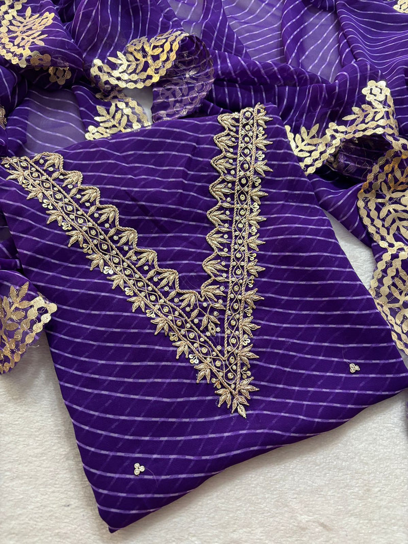 Premium Georgette fabric kurta with zardogi handwork (GBT16)