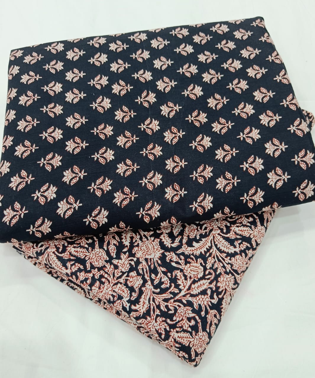 Bagru Hand block print Cotton top and bottom set (2PCYS07)