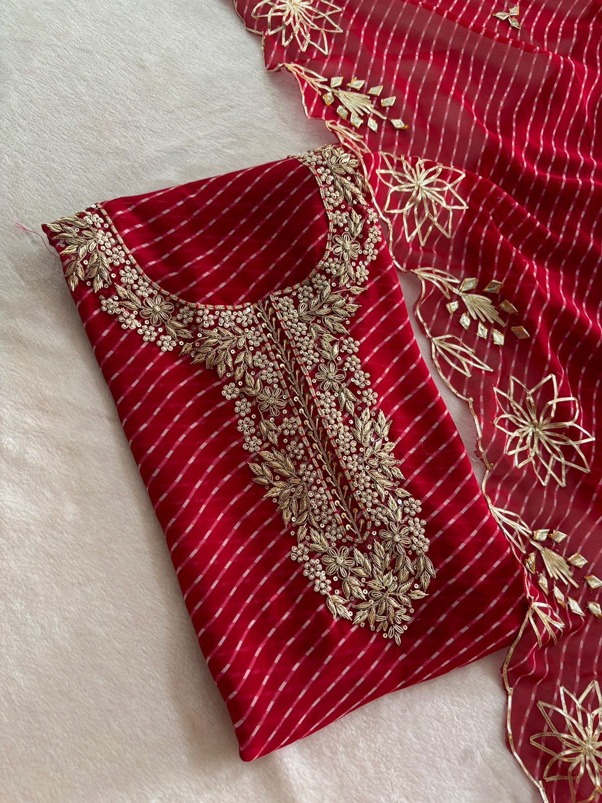 Premium Georgette fabric kurta with zardogi handwork (GBT34)