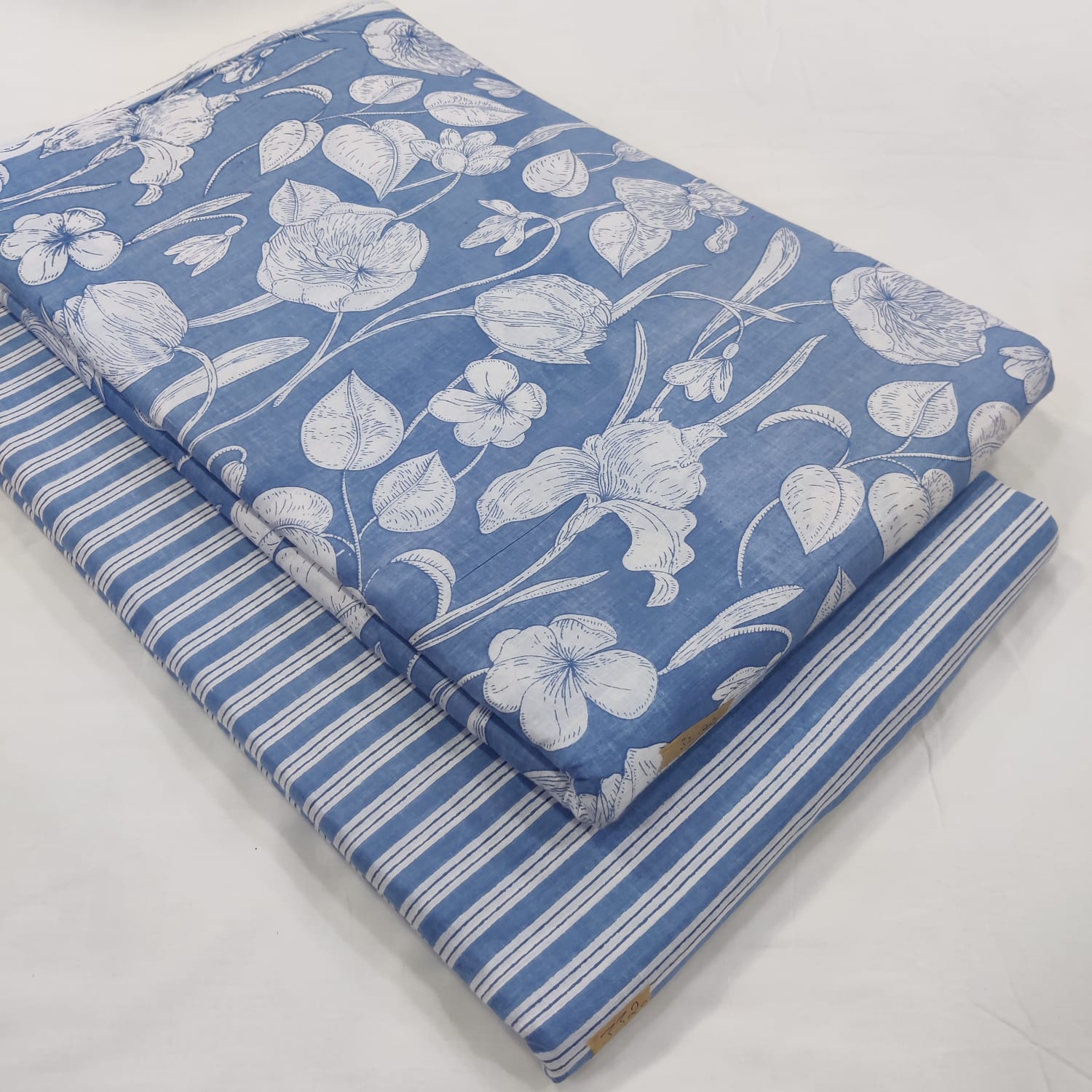 Traditional Hand block print Cotton top and bottom set (2PCYS59)