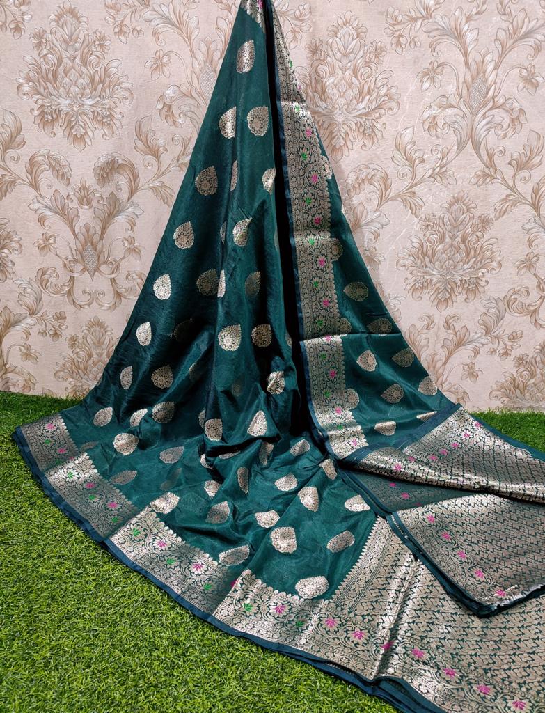 TRADITIONAL BANARASI CHIFFON TAASHPHA SILK SAREE (BCSSYS04)