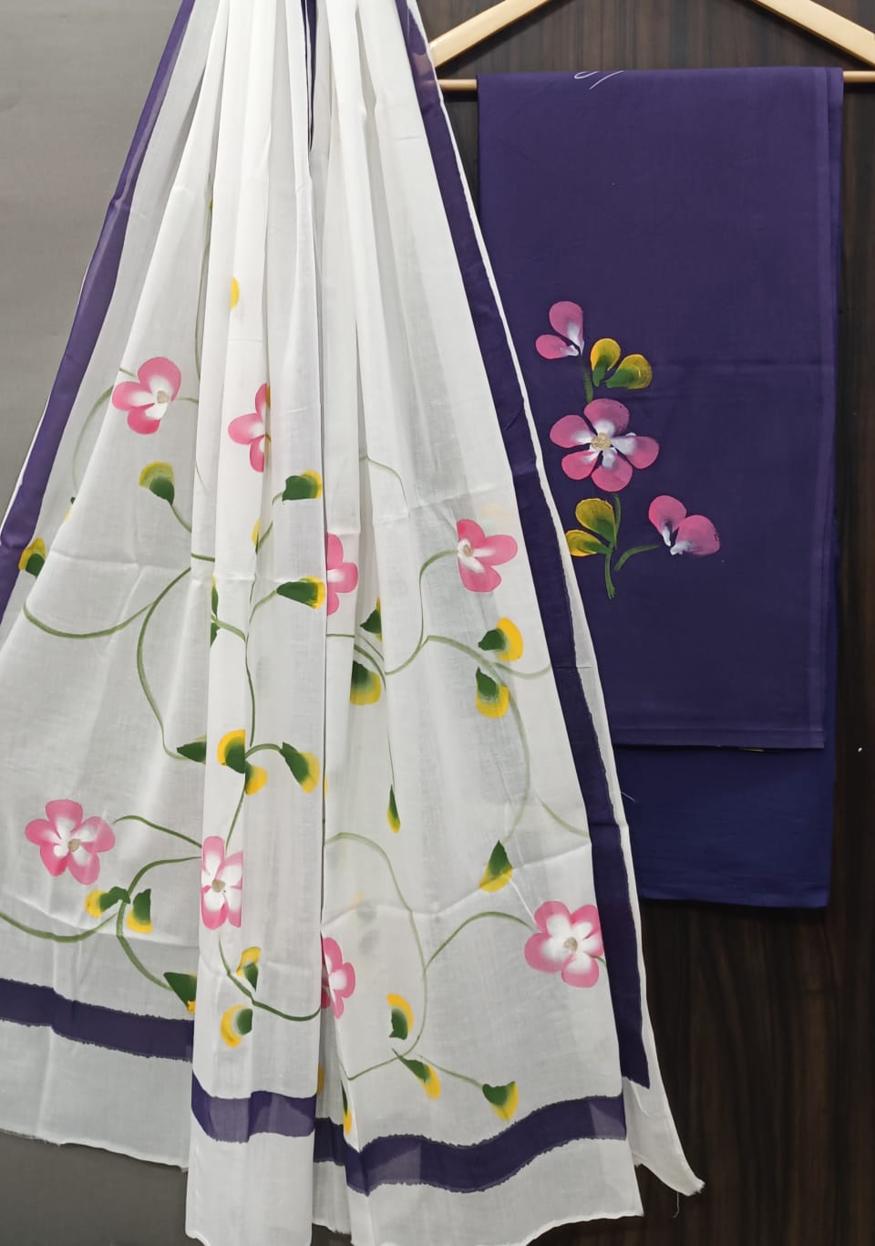 EXCLUSIVE HAND BLOCK PRINT PURE COTTON SUIT WITH COTTO MULMUL DUPATTA (MALYS165)
