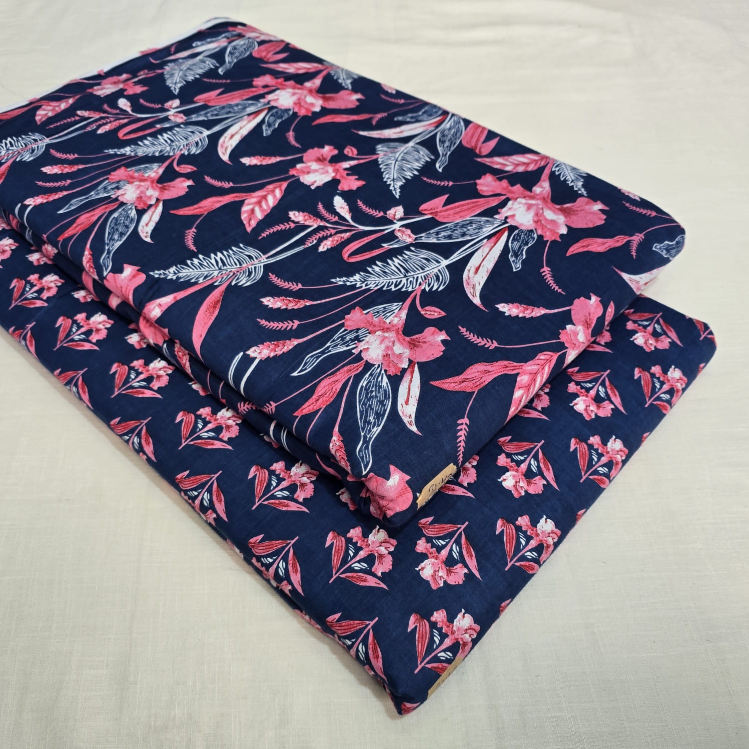 Traditional Hand block print Cotton top and bottom set (2PCYS45)