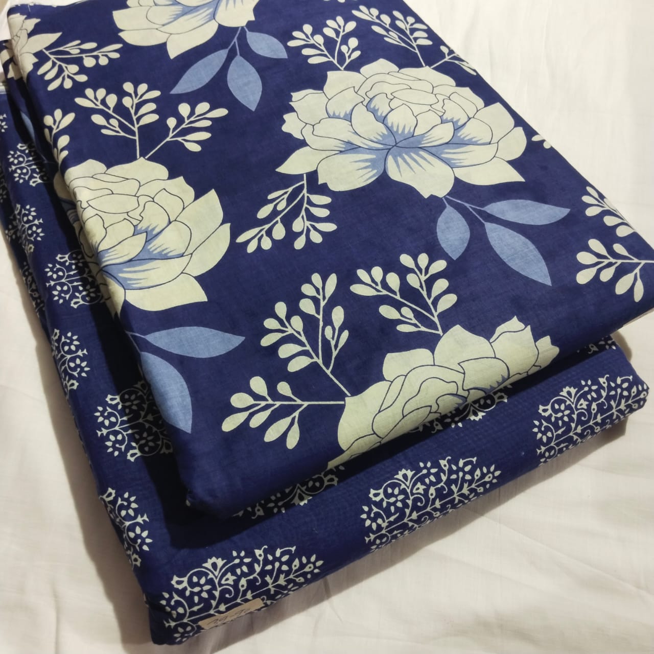 Traditional Hand block print Cotton top and bottom set (2PCYS88)