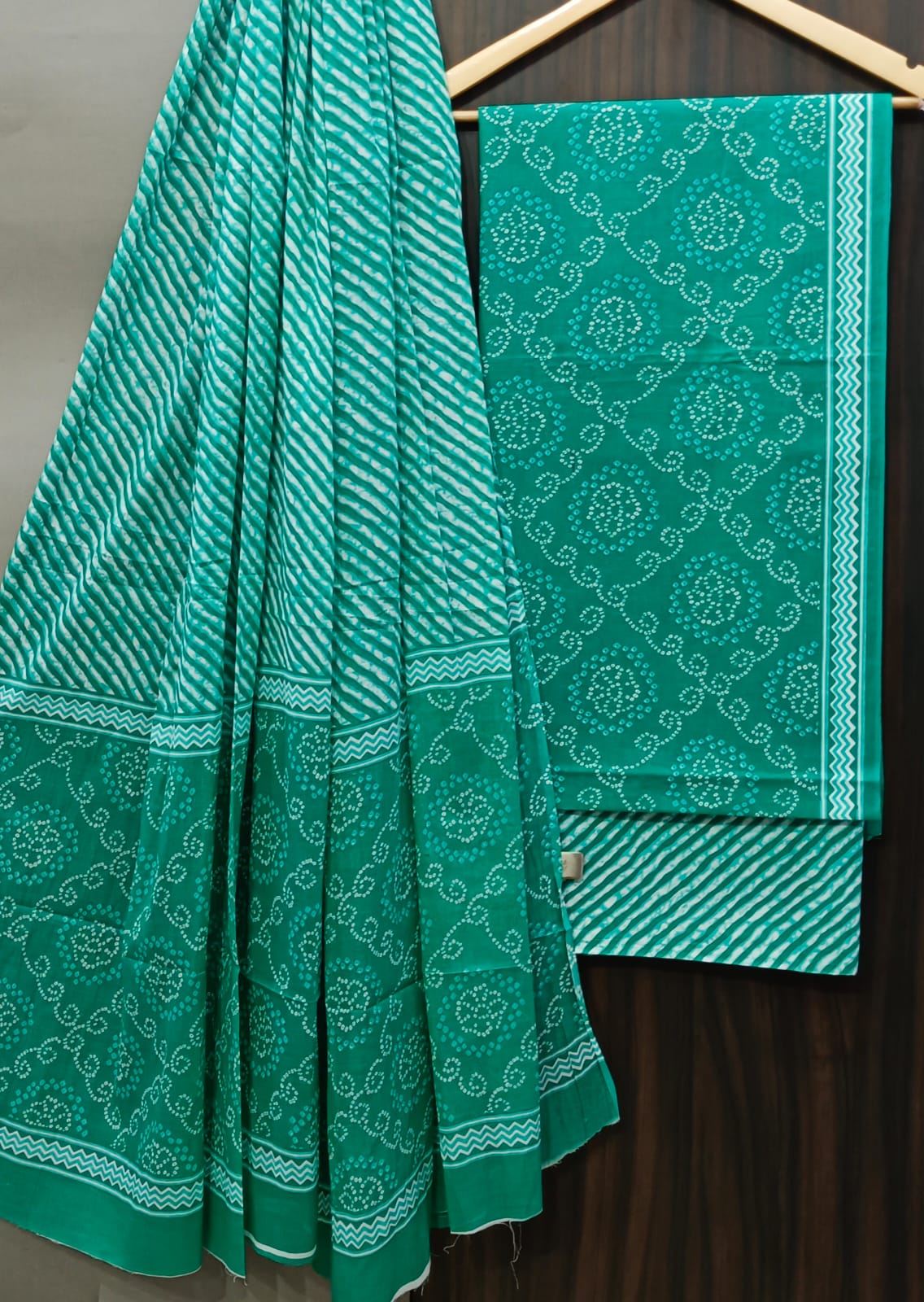 YUVI STYLE HAND BLOCK PRINT PURE COTTON SUIT WITH COTTO MMUL DUPATTA (MALYS154)