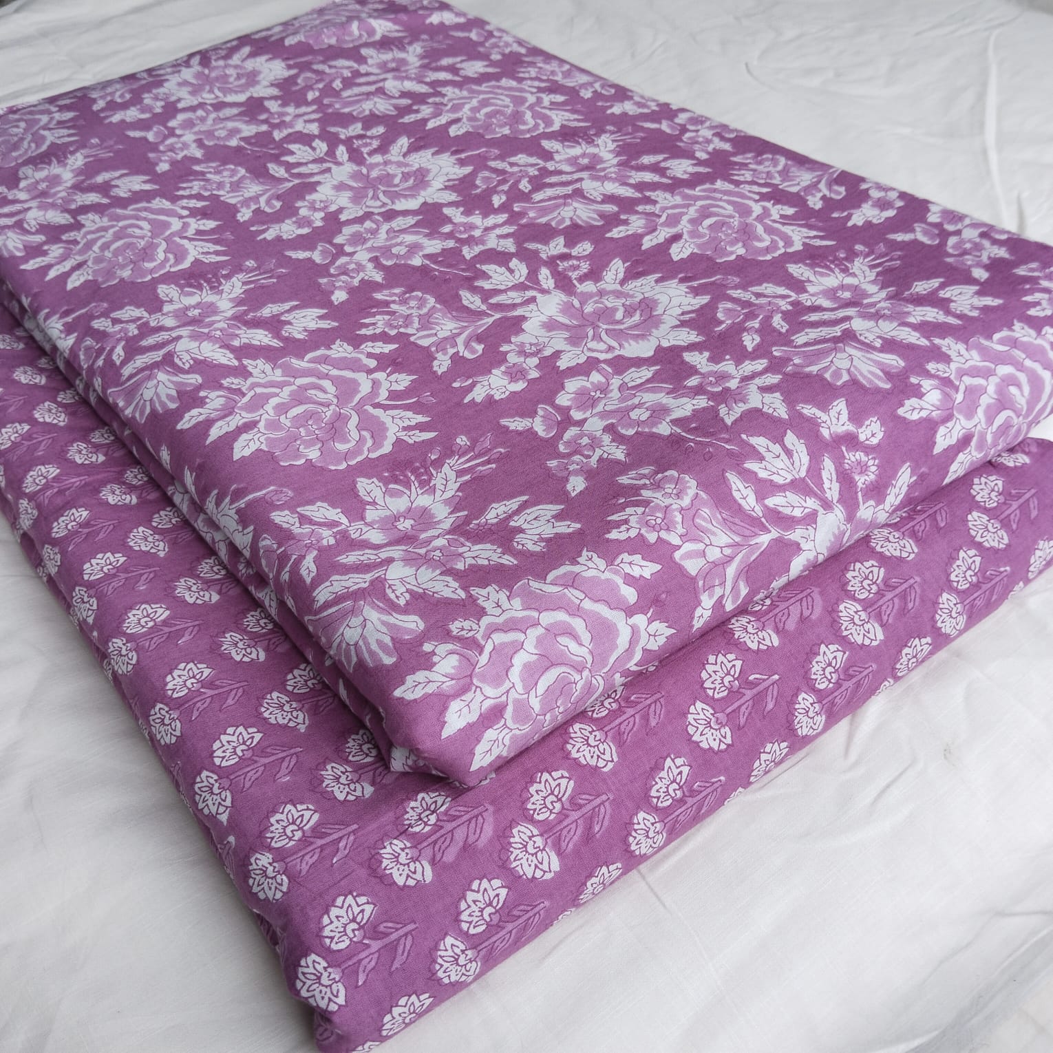 Traditional Hand block print Cotton top and bottom set (2PCYS39)