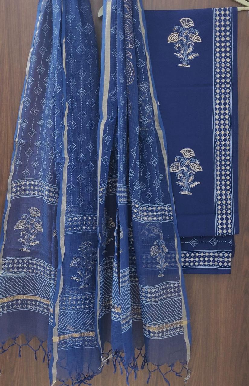 YUVI STYLE PREMIUM COTTON SUIT SET WITH DORIA DUPTTA (3CKDYS213)