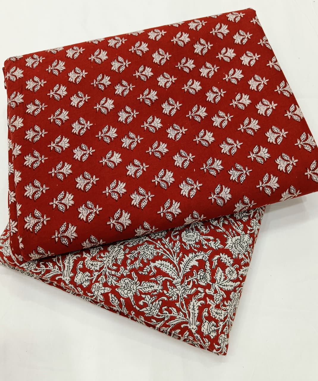 Traditional Hand block print Cotton top and bottom set (2PCYS23)
