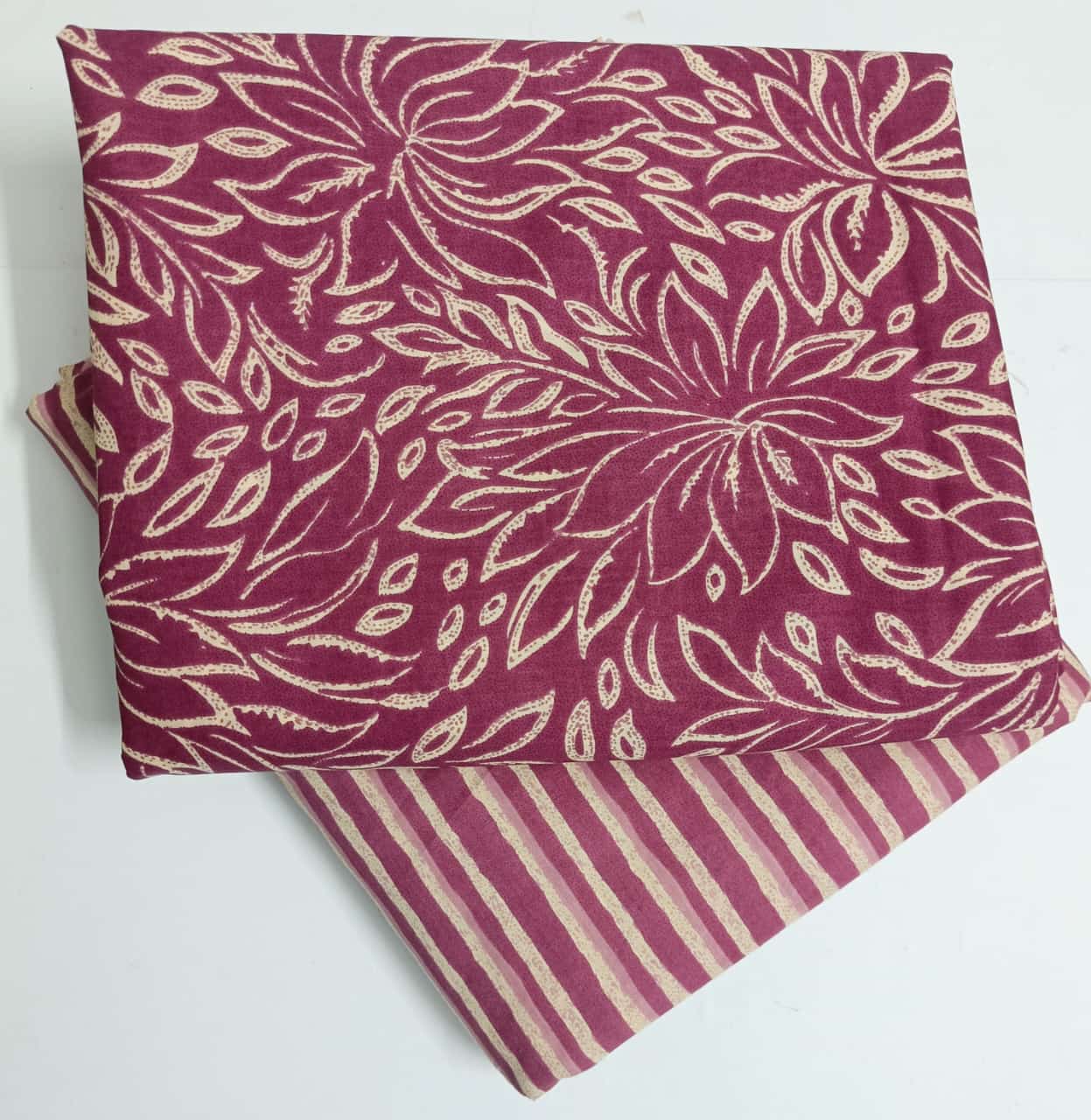 Traditional Hand block print Cotton top and bottom set (2PCYS35)