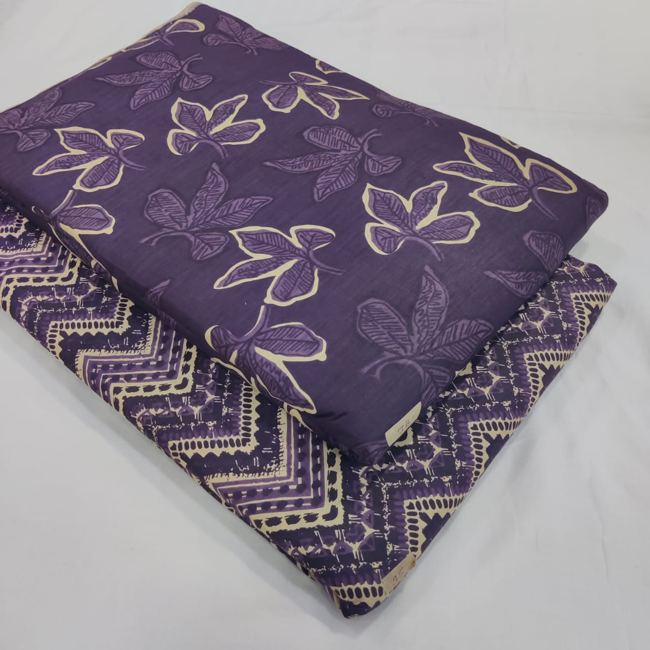 Traditional Hand block print Cotton top and bottom set (2PCYS74)
