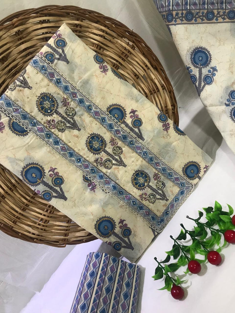 GOTA WORK SUIT SET WITH MULMUL DUPATTA (GOTAYS70)