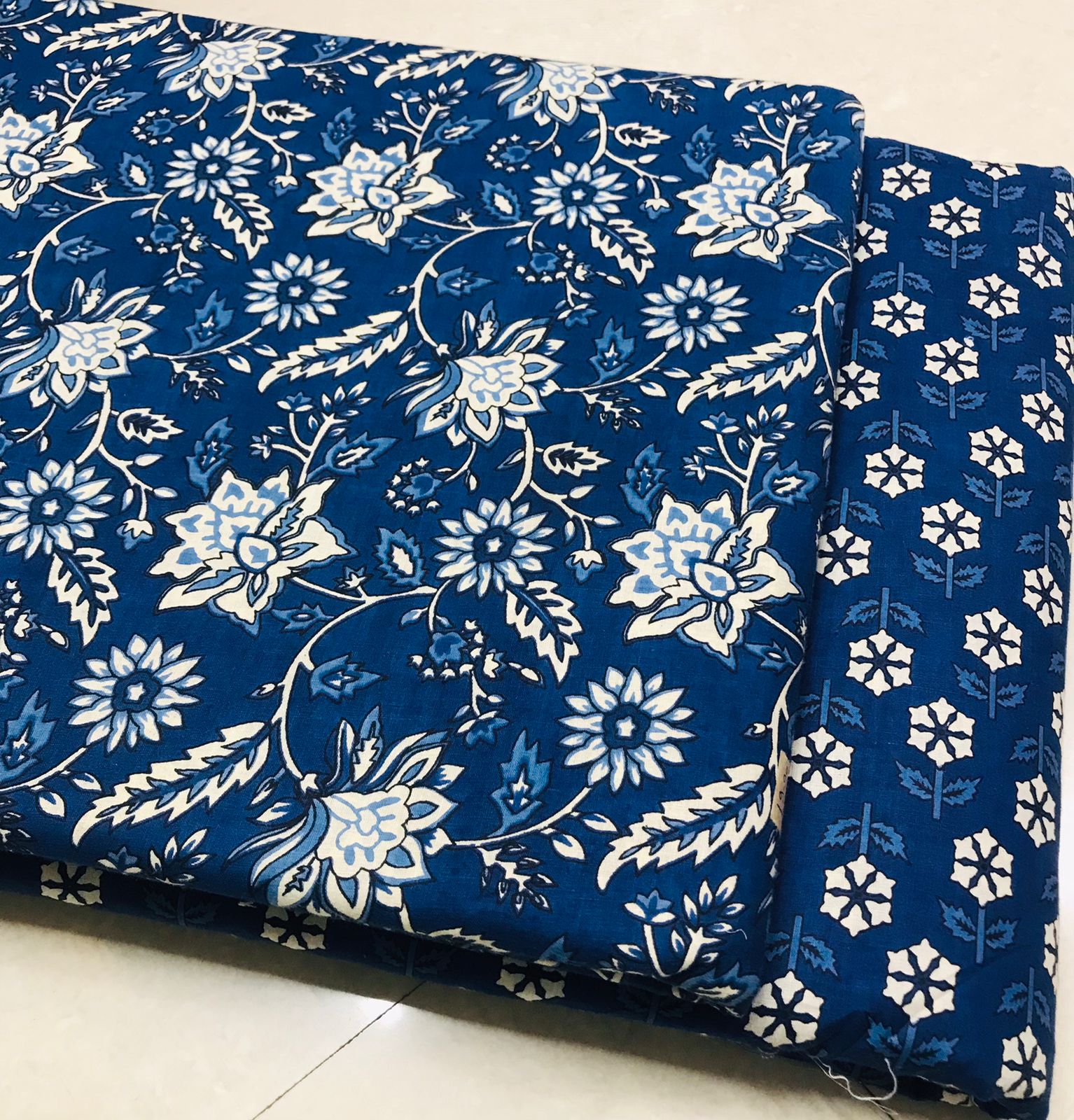 TRADITIONAL HAND BLOCK PRINT COTTON TOP AND BOTTOM SET (2PCYS133)