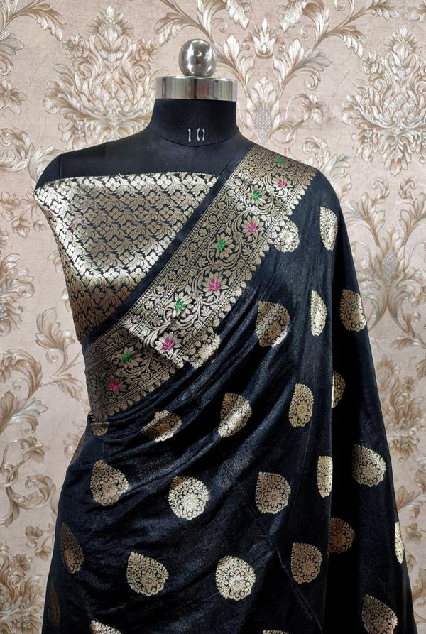 TRADITIONAL BANARASI CHIFFON TAASHPHA SILK SAREE (BCSSYS02)