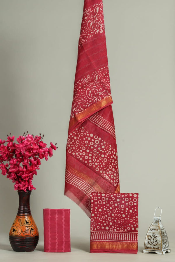 TRADITIONAL BAGRU PRINTED MAHESHWARI SILK SUIT (MSLYS199)