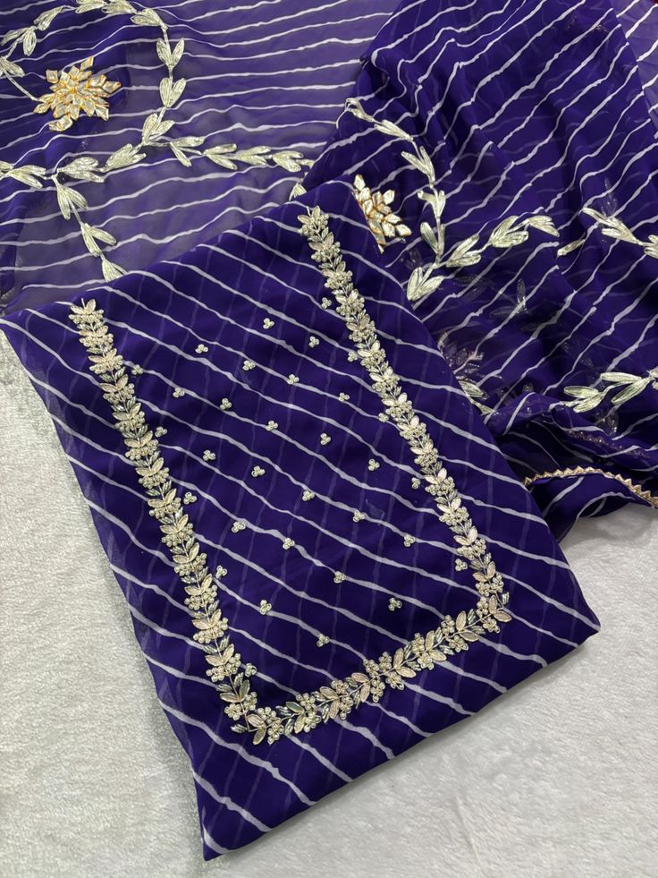 Premium Georgette fabric kurta with zardogi handwork ( GBT21)