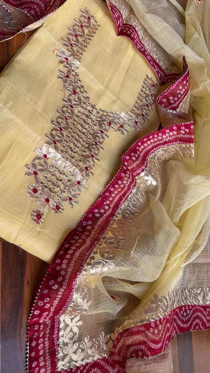 YUVI STYLE FULL KOTA DORIYA TOP AND DUPTTA SUIT SET (FKDYS68)