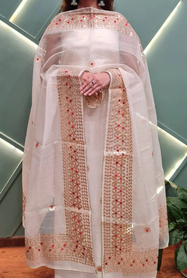 YUVI STYLE FULL KOTA DORIYA TOP AND DUPTTA SUIT SET (FKDYS90)