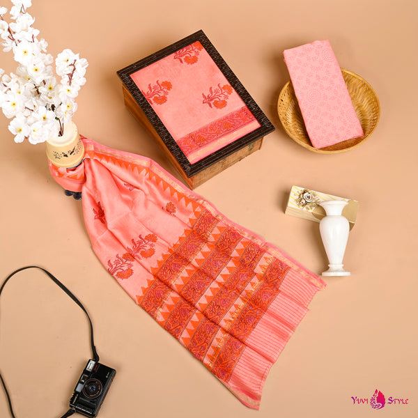 Designer Hand Block Print Chanderi Silk Suit set with Premium Chanderi Dupatta (CHDYS10)