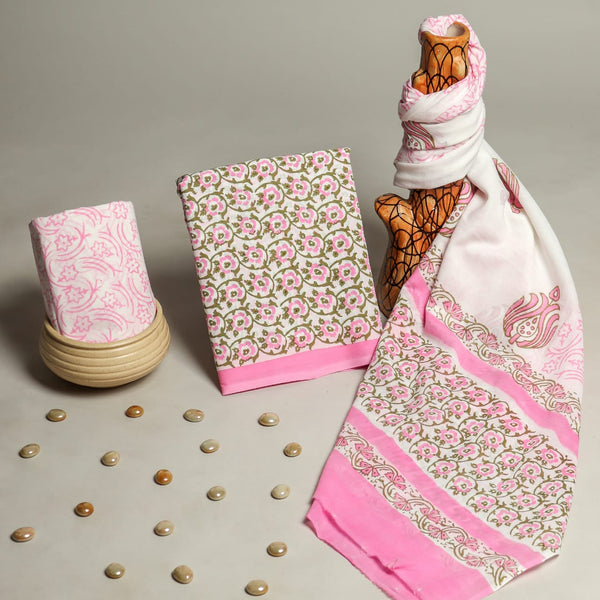 YUVI STYLE HAND BLOCK PRINT PURE COTTON SUIT WITH COTTO MMUL DUPATTA (MALYS219)