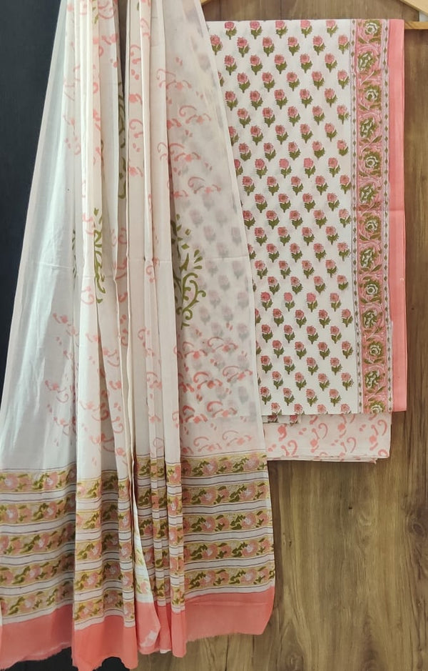 TRADITIONAL COTTON SUIT WITH MULMUL DUPPTA (MALYS263)