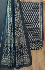 TYE DYE HAND BLOCK PRINT COTTON SUIT WITH COTTON MULMUL DUPATTA ( MALYS144)